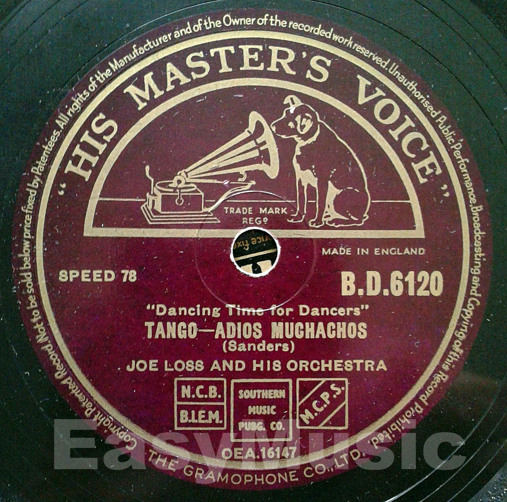 Saturday's concert on 78 rpm