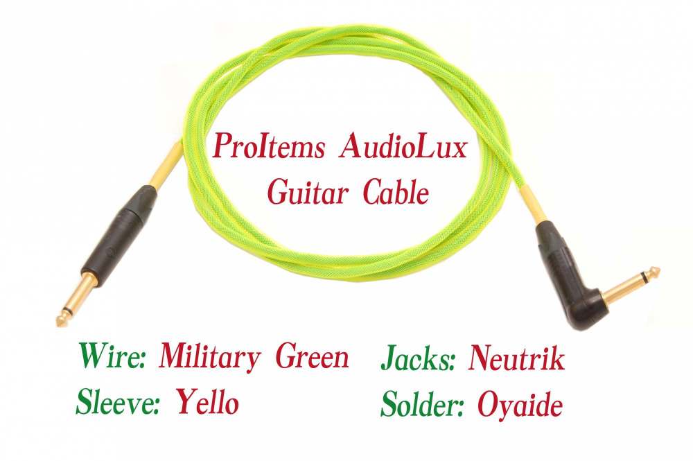 ProItems AudioLux Military Green Guitar Cable.jpg