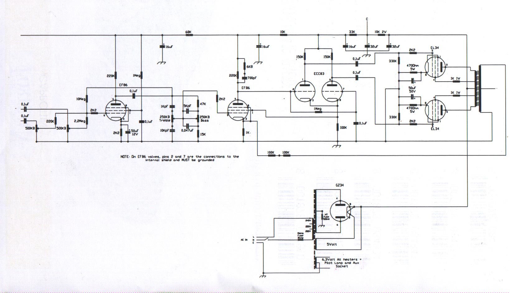 Ef86 схема включения