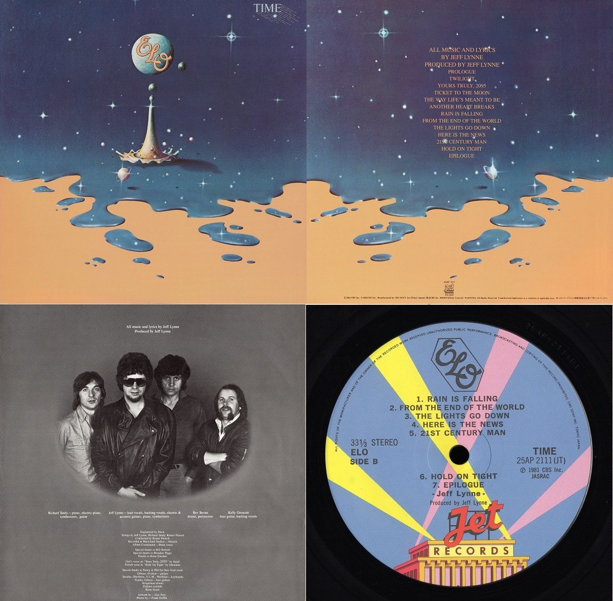 Группа ело альбомы. Elo - time - 1981 - LP. Electric Light Orchestra time 1981. Группа Electric Light Orchestra дискография. Time Electric Light Orchestra винил-обложка.