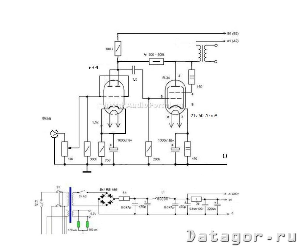 Ламповые усилители вообще фон переменного тока причина. Схема однотактного лампового усилителя на el34. El34 однотактный усилитель. El34 схема однотактного усилителя. Ламповый усилитель el-34.