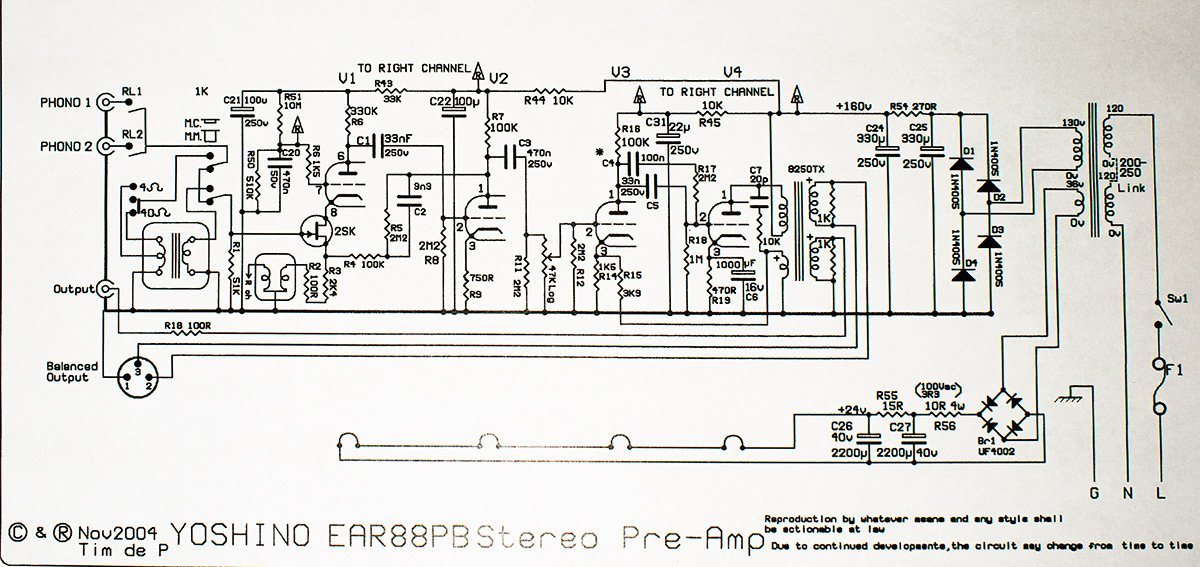 Ear 834 фонокорректор схема