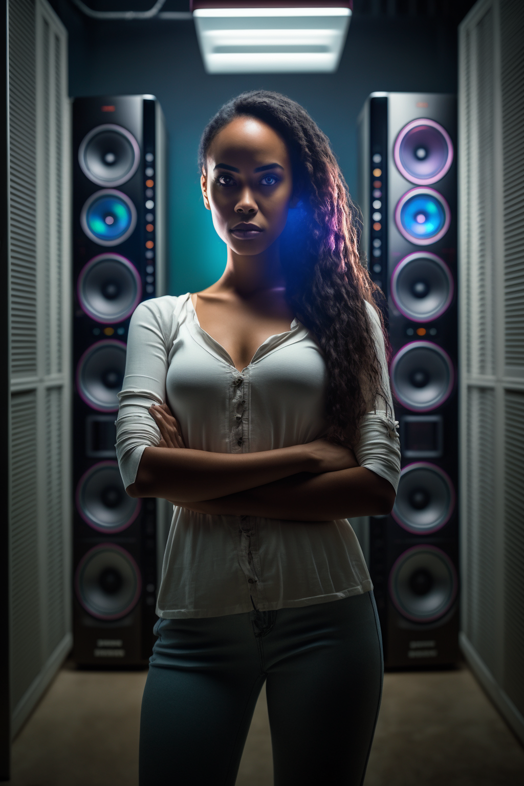 Kris_MoonChild_The_Hi-Fi_Girl_A_beautiful_girl_stands_in_the_ce_3b73de7b-f70d-464a-ac84-1e970c9fb7ef.png